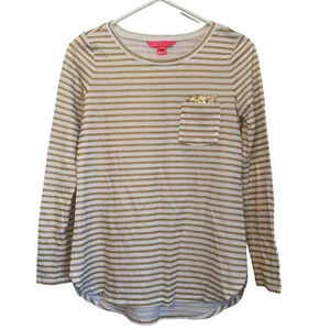 Lilly Pulitzer Long Sleeve Metallic Stripped Top